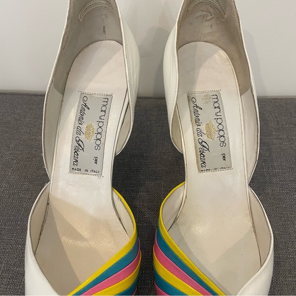 MARY POPPS Vintage 80s Retro Rainbow 3” Pumps - Size 7.5 - Picture 4 of 14
